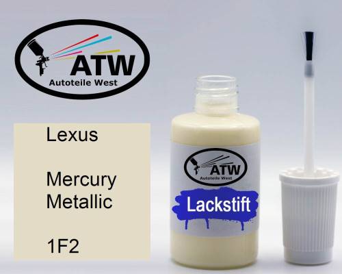 Lexus, Mercury Metallic, 1F2: 20ml Lackstift, von ATW Autoteile West.